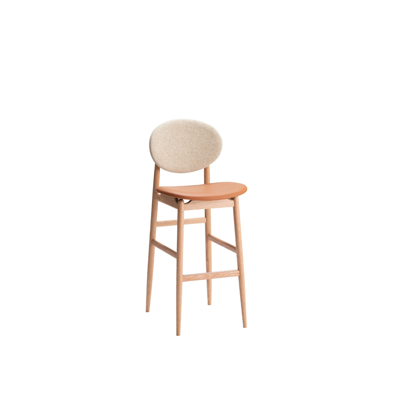Outline Barstool, Upholstered
