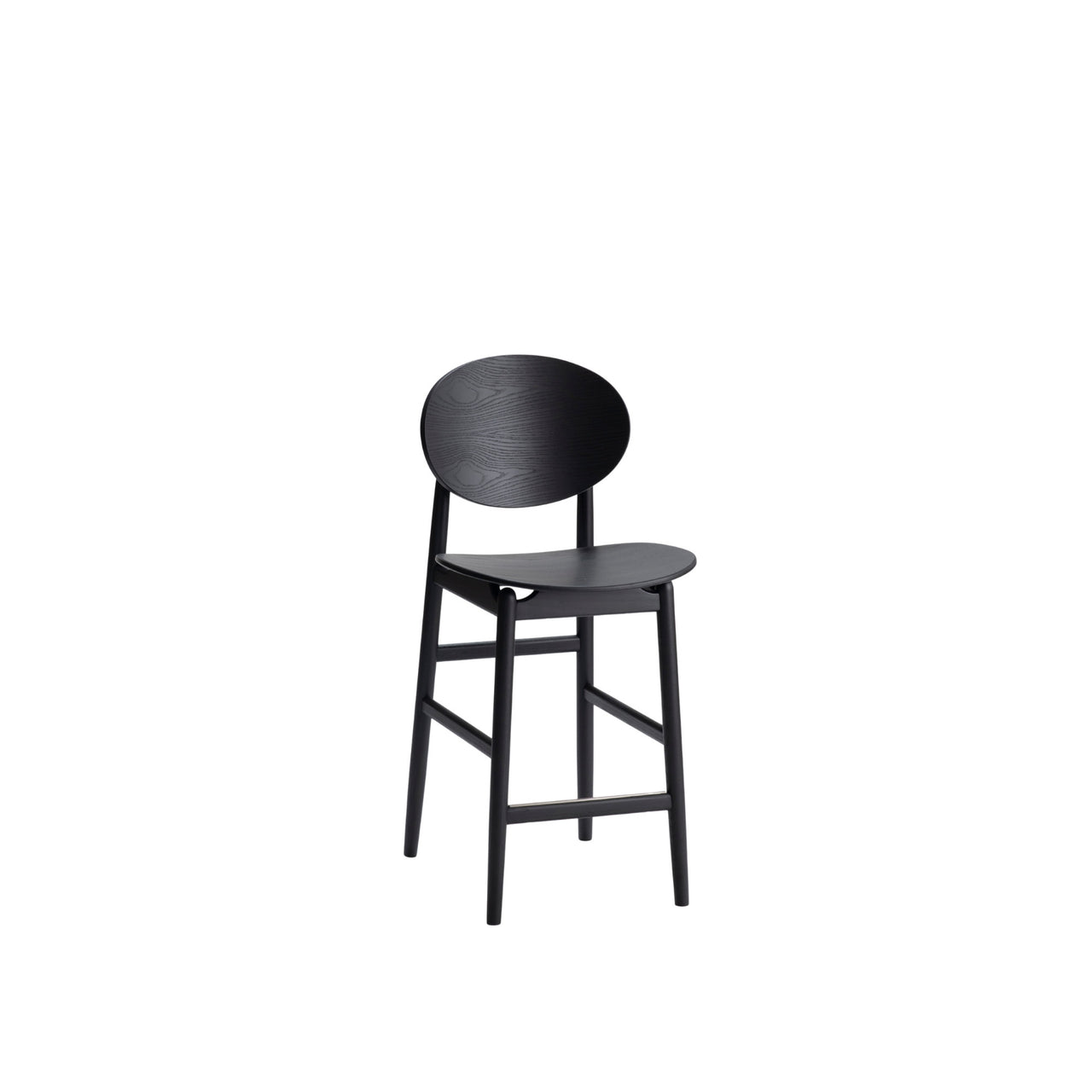Outline Bar Stool, Wooden