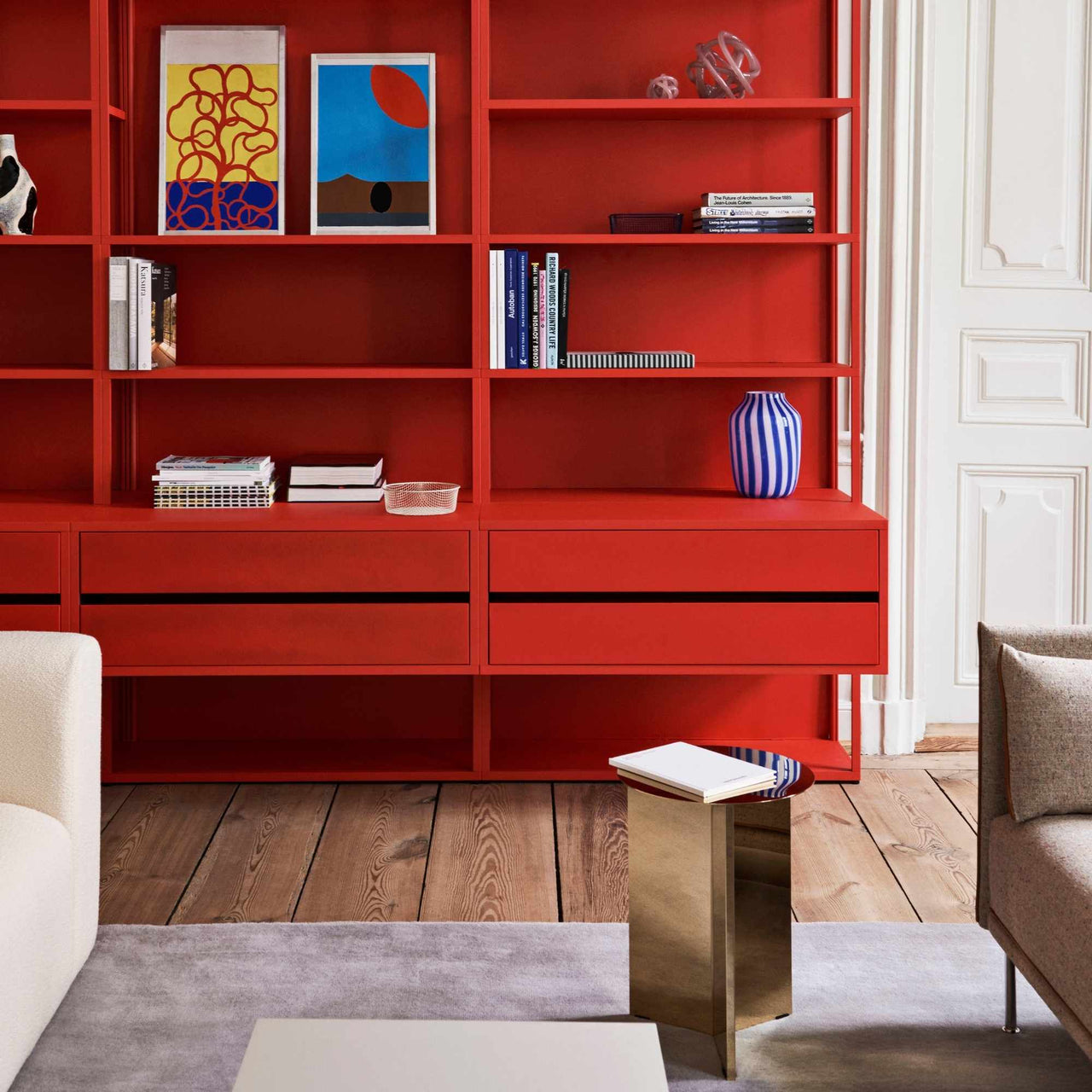 Slit Metal Table, Round High Ø35