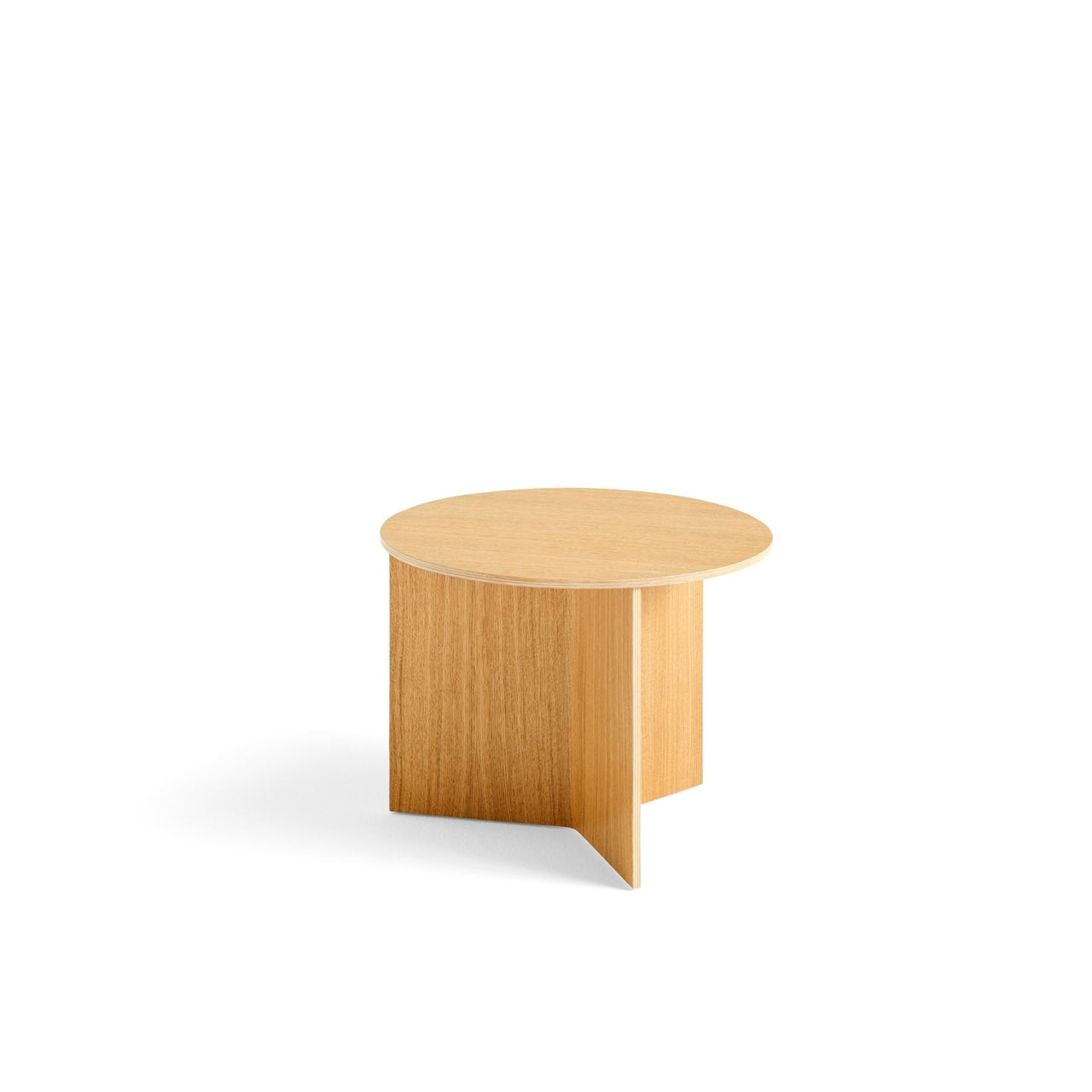 Slit Oak Table, Round Low Ø45