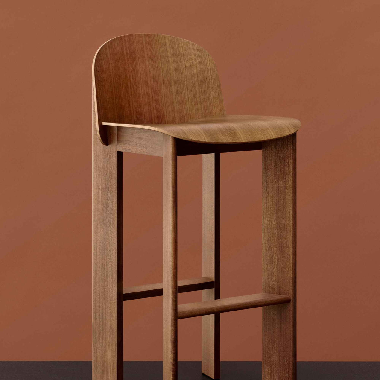 Chisel 35 Bar Stool High, Upholstered