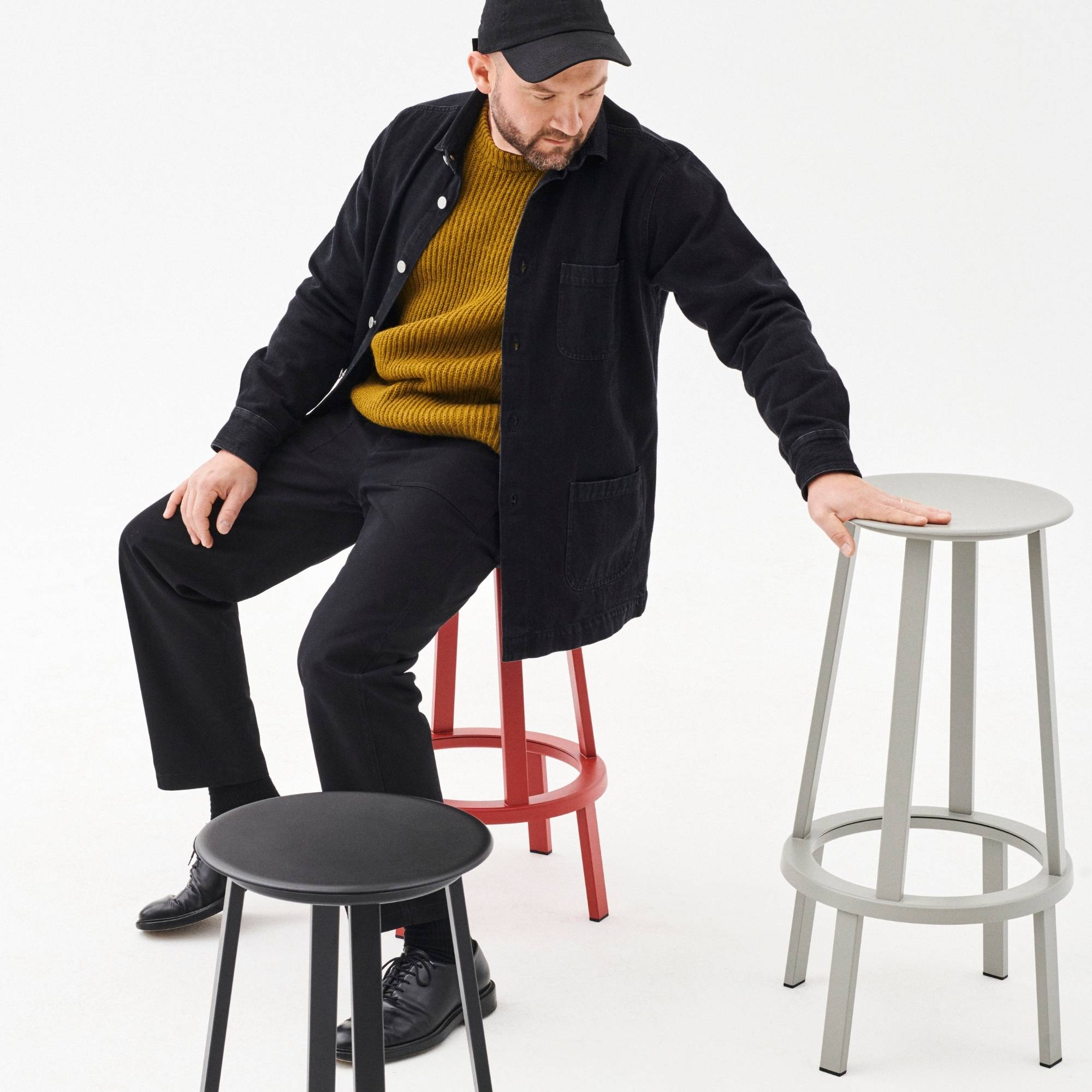 Revolver Bar Stool, Low | HAY Singapore | Grafunkt Revolver Bar Stool, Low | HAY Singapore | Grafunkt
