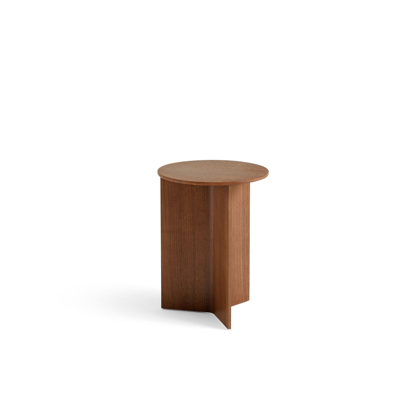 Slit Walnut Table, Round High Ø35