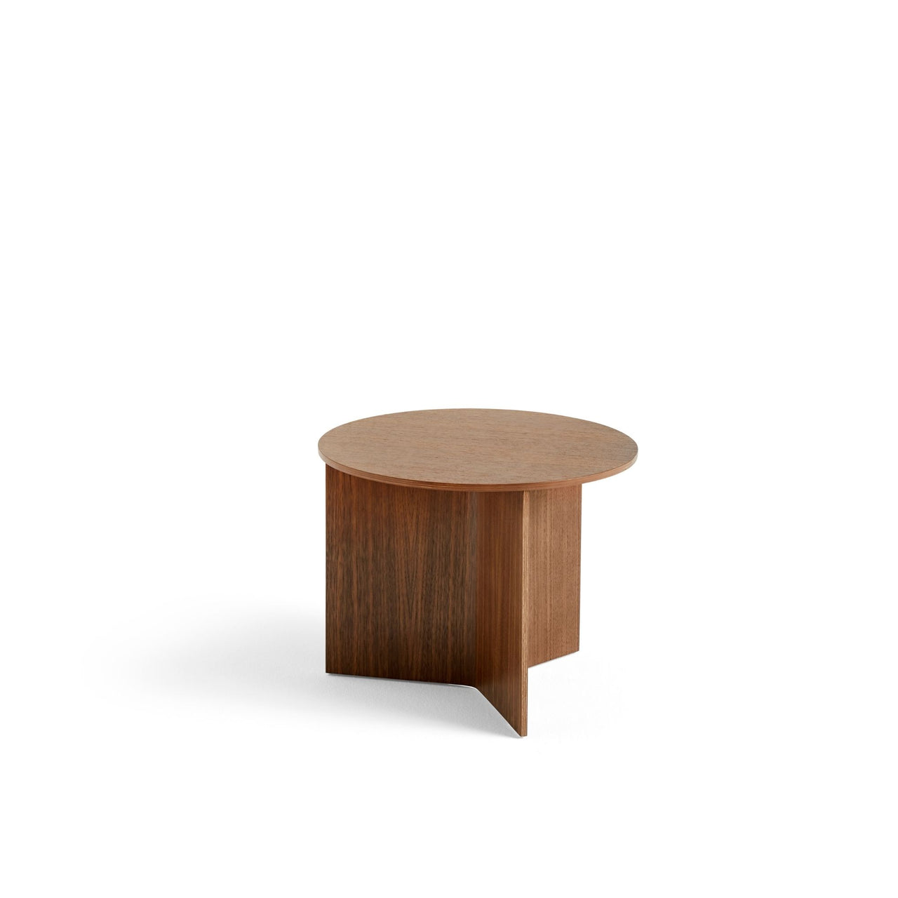 Slit Walnut Table, Round Low Ø45